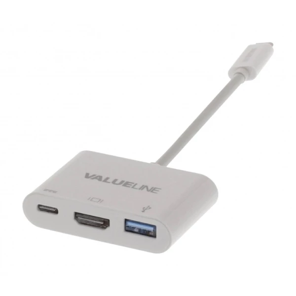 Valueline USB 3.1 C – C/HDMI/A-naarasliitin, 0,20 m -multiadapteri