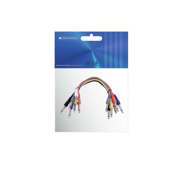 OMNITRONIC Jack cable 6.3 Patchcord mono 6×0.6m