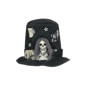 EUROPALMS Halloween Costume Top-Hat with Skull