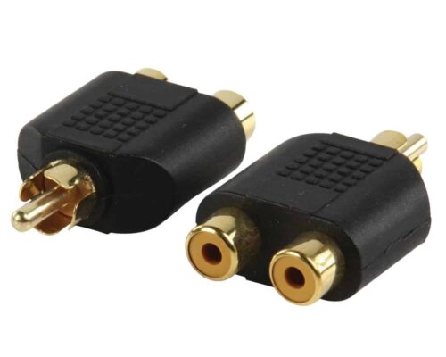 RCA uros – 2x RCA naaras adapteri