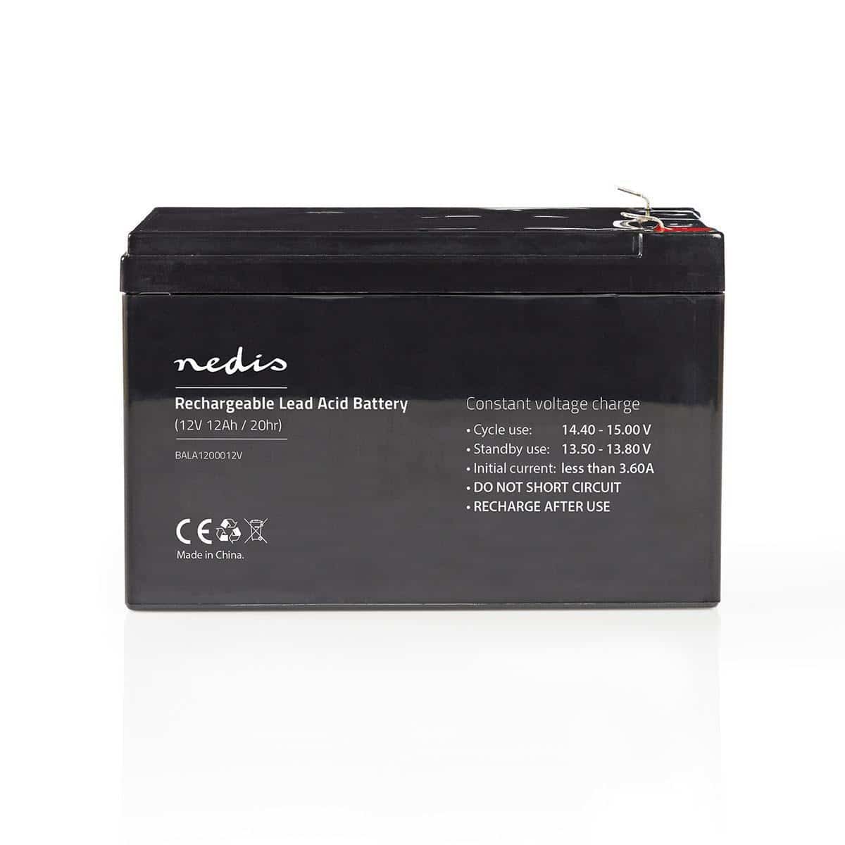 Nedis Ladattava Lyijyhappoakku 12 V | 12 000 mAh | 167 x 181 x 77 mm