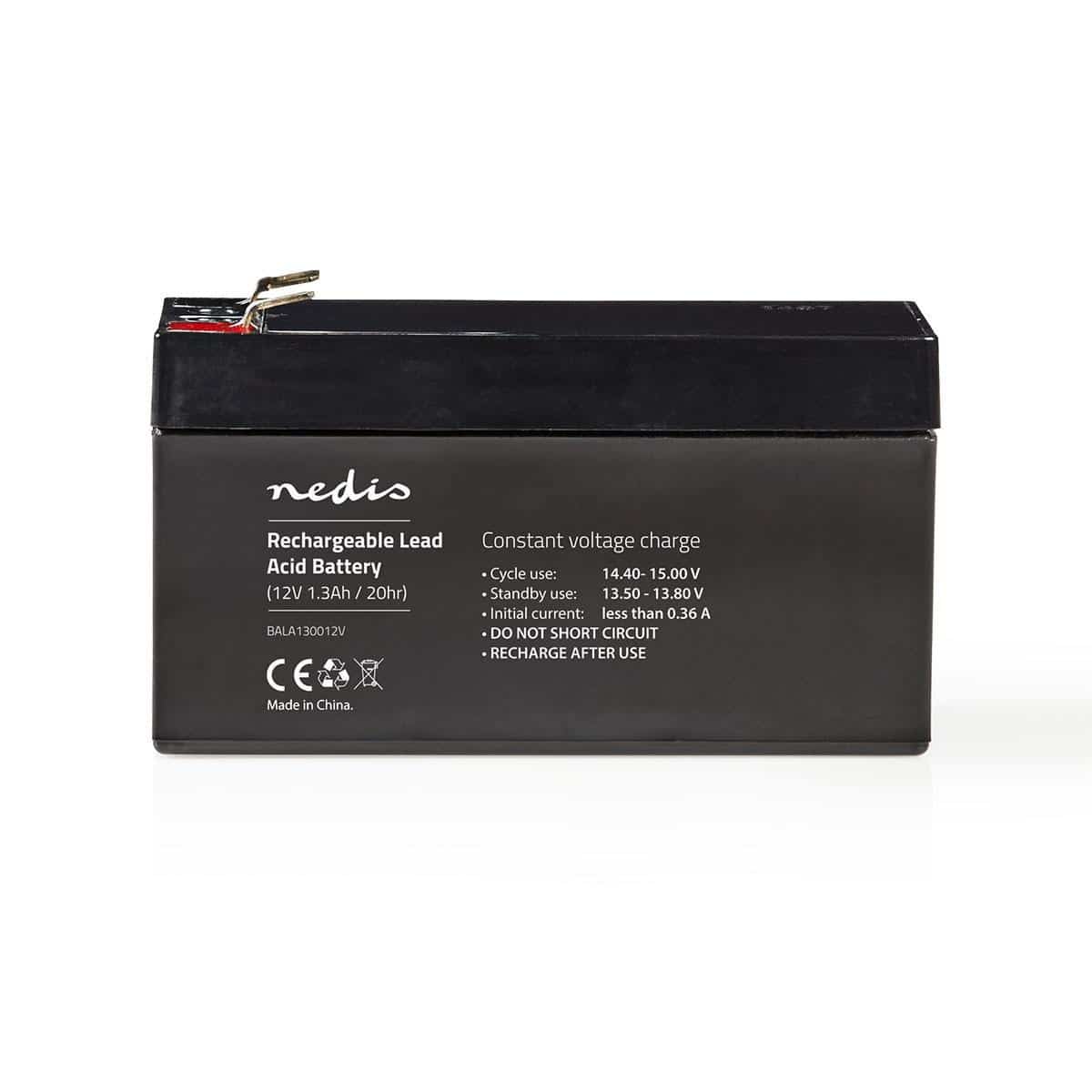 Nedis Ladattava Lyijyhappoakku 12 V | 1 300 mAh | 97 x 43 x 52 mm