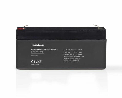 Nedis Ladattava Lyijyhappoakku 6 V | 3 200 mAh | 134 x 35 x 61 mm