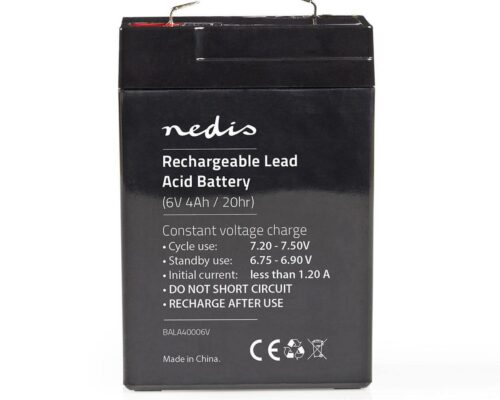 Nedis Ladattava Lyijyhappoakku 6 V | 4 000 mAh | 70 x 47 x 101 mm