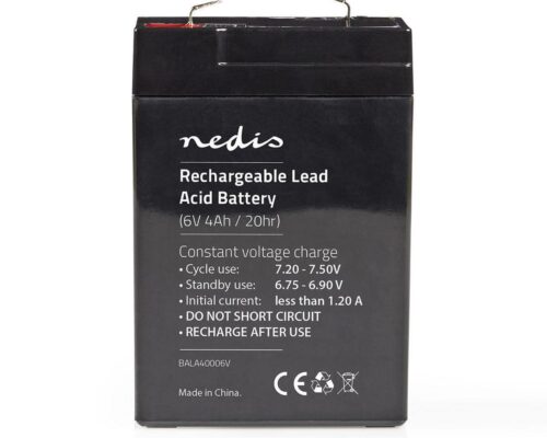 Nedis Ladattava Lyijyhappoakku 6 V | 4 500 mAh | 70 x 47 x 101 mm