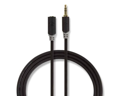 Nedis Stereoaudiokaapeli | 3,5 mm, Uros – 3,5 mm, Naaras | 10 m | Antrasiitti