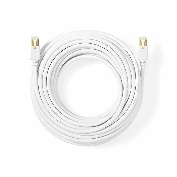 Nedis CAT6 S/FTP -Verkkokaapeli | RJ45 (8P8C) Uros – RJ45 (8P8C) Uros | 20 m | Valkoinen