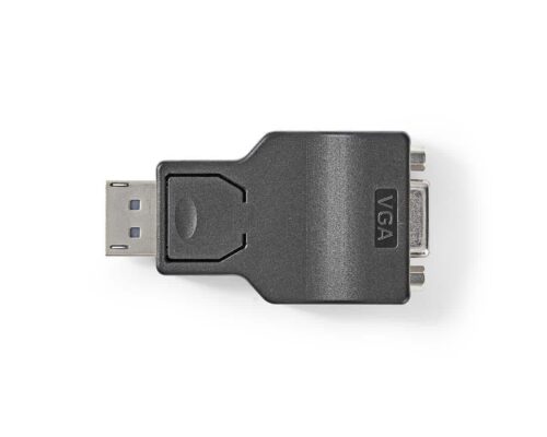 Nedis DisplayPort – VGA -sovitin | DisplayPort, Uros – VGA, Naaras | Musta