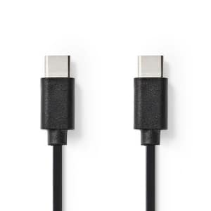 Nedis USB 2.0 -Kaapeli | Type-C, Uros – Type-C, Uros | 1,0 m | Musta
