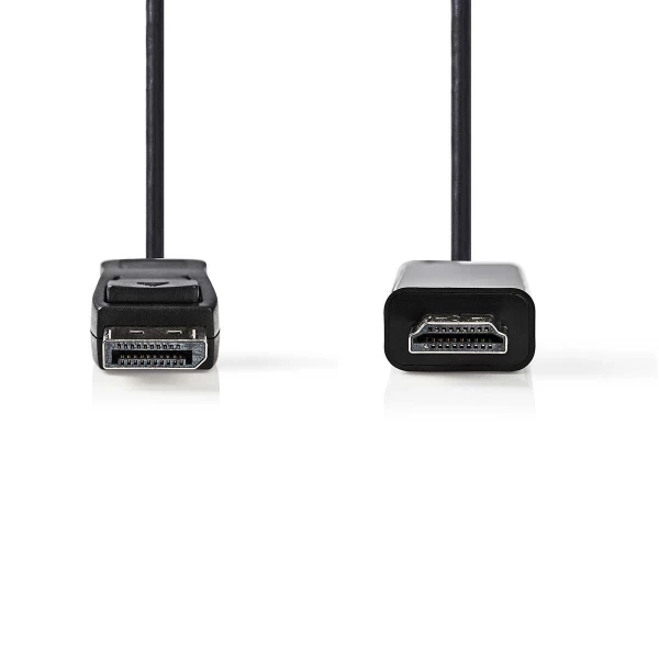 Nedis DisplayPort – HDMI™ -kaapeli | DisplayPort, Uros – HDMI™-Liitin | 1,0 m | Musta
