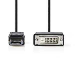 Nedis DisplayPort – DVI -kaapeli | DisplayPort, Uros – DVI-D 24+1-Nastainen Uros | 1,0 m | Musta