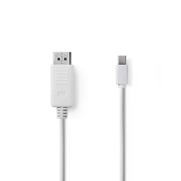 Nedis Mini-DisplayPort–DisplayPort-Kaapeli | Mini-DisplayPort, Uros – DisplayPort, Uros | 2,0 m | Valkoinen