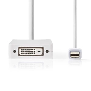 Nedis Mini-DisplayPort–DVI-Kaapeli | Mini-DisplayPort, Uros - DVI-D 24+1-Nastainen Uros | 2,0 m | Valkoinen