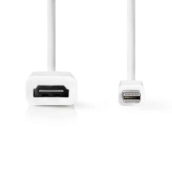 Nedis Mini-DisplayPort – HDMI™ -kaapeli | Mini-DisplayPort, Uros – HDMI™-lähtö | 0,2 m | Valkoinen