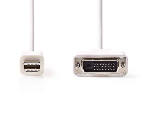 Nedis Mini-DisplayPort–DVI-Kaapeli | Mini-DisplayPort, Uros – DVI-D 24+1-Nastainen Uros | 2,0 m | Valkoinen