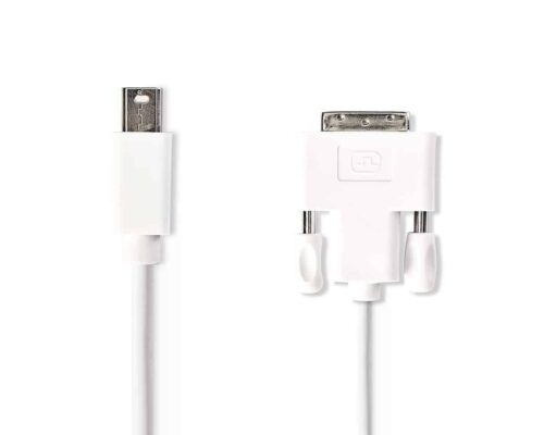 Nedis Mini-DisplayPort–DVI-Kaapeli | Mini-DisplayPort, Uros – DVI-D 24+1-Nastainen Uros | 2,0 m | Valkoinen