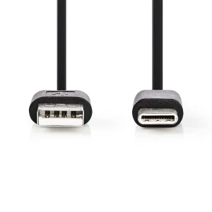 Nedis USB 2.0 -Kaapeli | Type-C, Uros – A, Uros | 1,0 m | Musta