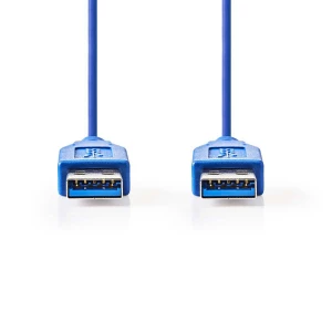 Nedis USB 3.0 -Kaapeli | A, Uros – A, Uros | 1,0 m | Sininen