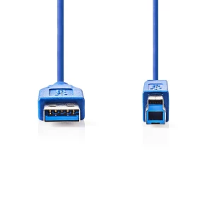 Nedis USB 3.0 -Kaapeli | A, Uros – B, Uros | 2,0 m | Sininen