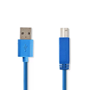 Nedis USB 3.0 -Kaapeli | A, Uros – B, Uros | 3,0 m | Sininen