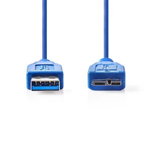 Nedis USB 3.0 -Kaapeli | A, Uros – Micro B, Uros | 2,0 m | Sininen