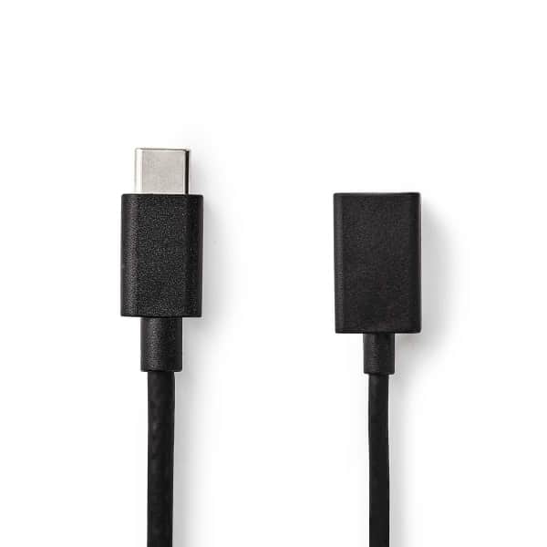 Nedis USB 3.0 -Kaapeli | Type-C, Uros - A, Naaras | 0,15 m | Musta