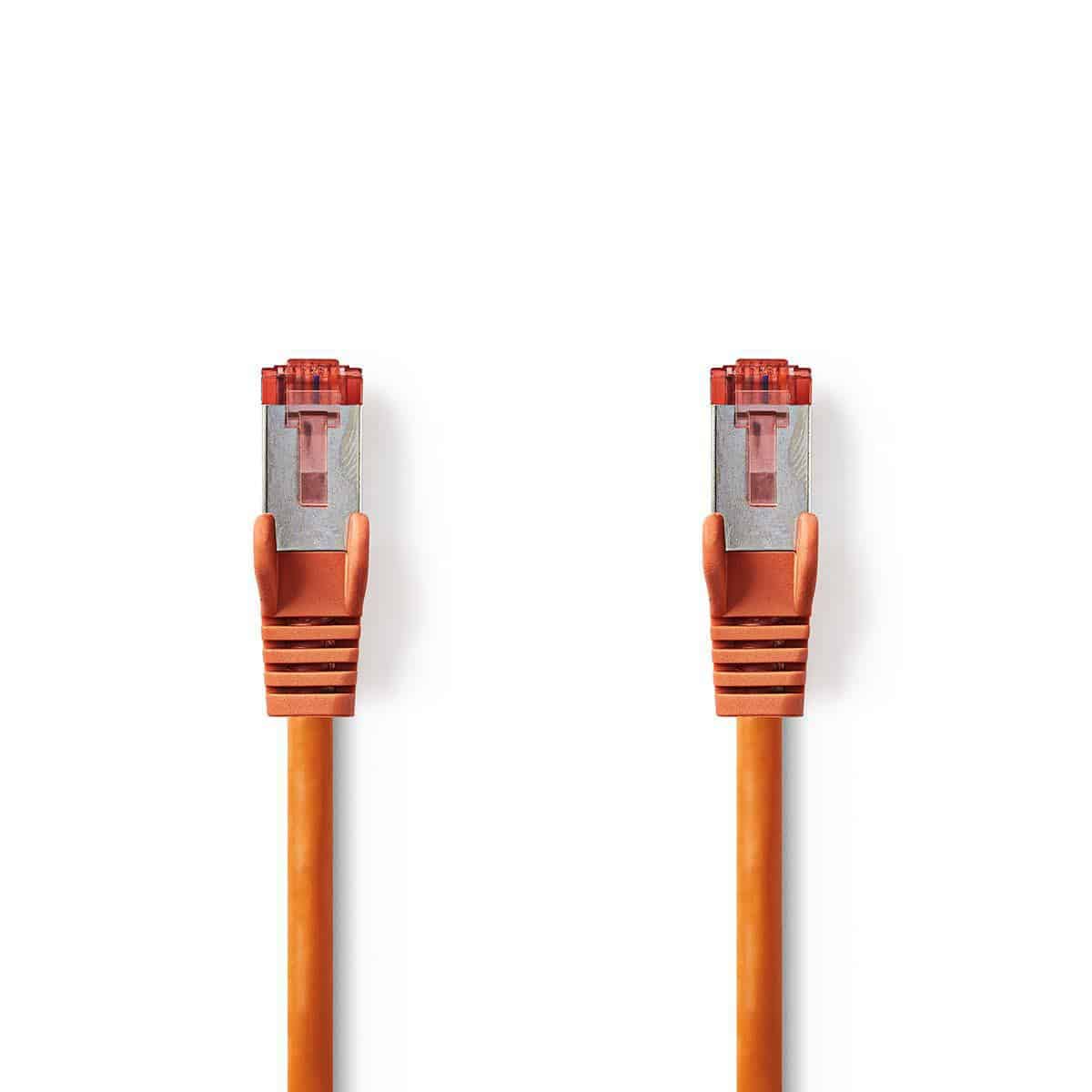 Nedis Cat 6 S/FTP -Verkkokaapeli | RJ45, Uros – RJ45, Uros | 0,15 m | Oranssi