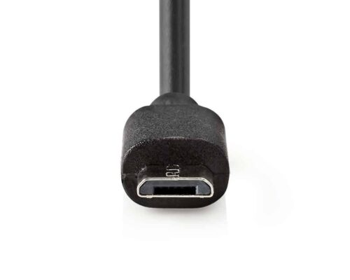 Nedis Autolaturi | 2.4 A | Kiinteä kaapeli | Micro USB | Musta