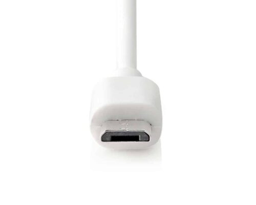 Nedis Autolaturi | 2.4 A | Kiinteä kaapeli | Micro USB | Valkoinen