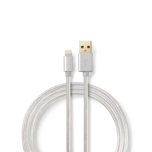 Nedis Synkronointi- ja Latauskaapeli | Apple Lightning, 8-nastainen Uros – USB-A, Uros | 3,0 m | Alumiini