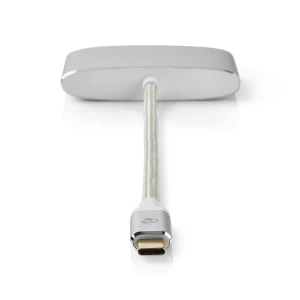 Nedis USB Type-C -Monisovitinkaapeli | Type-C, Uros – USB A Naaras + HDMI™-lähtö + USB Type-C Naaras | 0,2 m | Alumiini