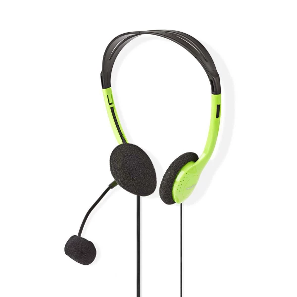 Nedis PC-kuulokkeet | On-Ear-Kuulokkeet | 2 x 3,5 mm:n Liittimet | 2,0 m | Vihreä