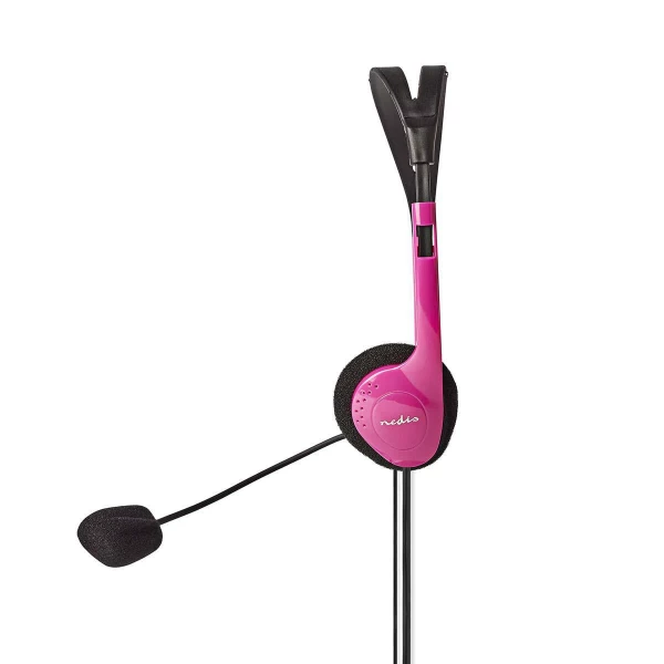 Nedis PC-kuulokkeet | On-Ear-Kuulokkeet | 2 x 3,5 mm:n Liittimet | 2,0 m | Vaaleanpunainen