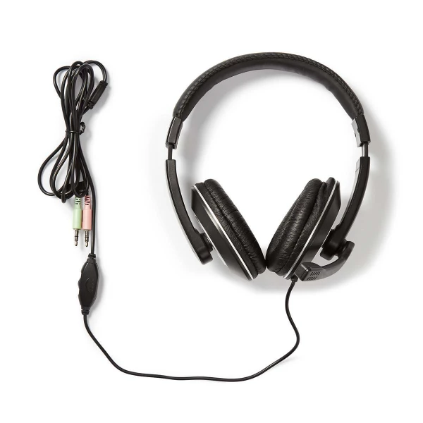 Nedis PC-kuulokkeet | Over-ear-kuulokkeet | Mikrofoni | 3,5 mm:n Kaksoisliitin