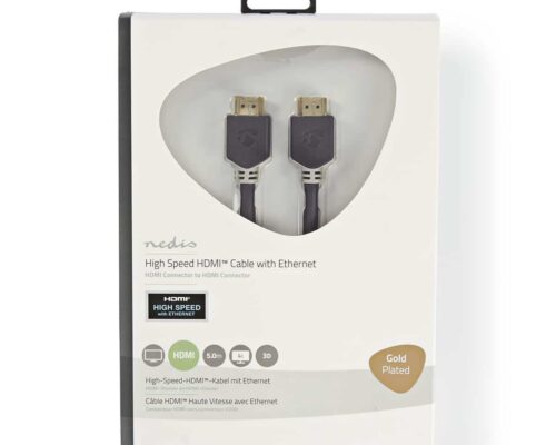 Nedis High Speed HDMI™ -Kaapeli, jossa Ethernet | HDMI™-Liitin – HDMI™-Liitin | 5,0 m | Antrasiitti