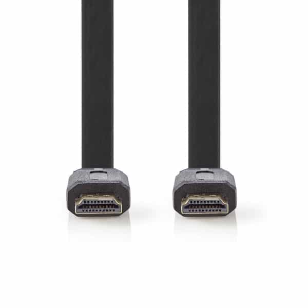 Nedis Litteä High Speed HDMI™ -kaapeli, jossa Ethernet | HDMI™-Liitin – HDMI™-Liitin | 2,0 m | Musta