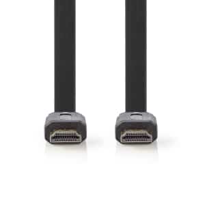 Nedis Litteä High Speed HDMI™ -kaapeli, jossa Ethernet | HDMI™-Liitin – HDMI™-Liitin | 3,0 m | Musta