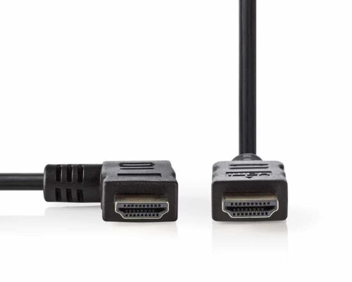 Nedis High Speed HDMI™ -Kaapeli, jossa Ethernet | HDMI™-Liitin – HDMI™-Liitin, Vasen Kulma | 1,5 m | Musta