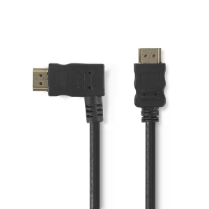 Nedis High Speed HDMI™ -Kaapeli, jossa Ethernet | HDMI™-Liitin – HDMI™-Liitin, Vasen Kulma | 1,5 m | Musta