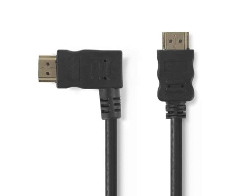 Nedis High Speed HDMI™ -Kaapeli, jossa Ethernet | HDMI™-Liitin – HDMI™-Liitin, Vasen Kulma | 1,5 m | Musta