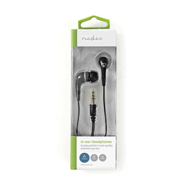 Nedis Wired Headphones | 1.2m Round Cable | In-Ear | Black