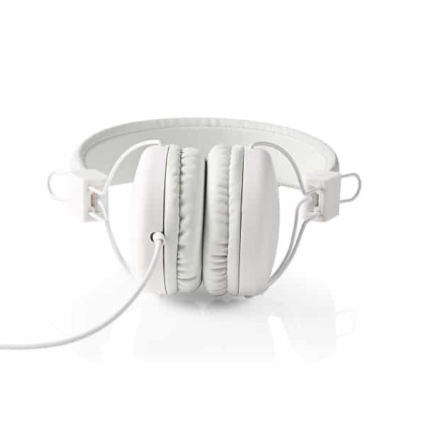 Nedis Langalliset Kuulokkeet | On-ear-kuulokkeet | Taitettava | 1,2 m:n Pyöreä Kaapeli | Valkoinen