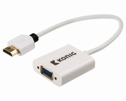 König adapterijohto HDMI- VGA +3,5 mm, 0.20m