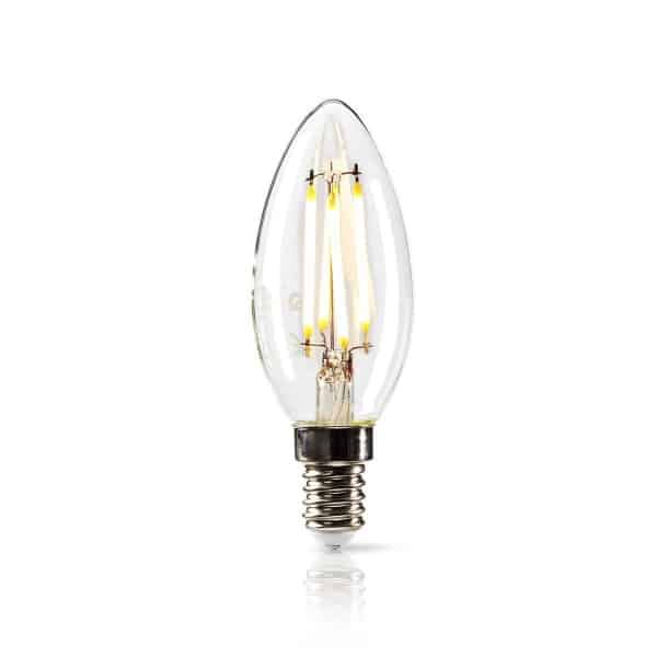 Nedis Himmennettävä LED-Retrohehkulamppu E14 | Kynttilä | 4,8 W | 470 lm