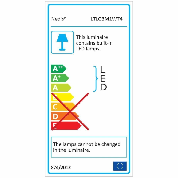 Nedis Himmennettävä LED-pöytävalaisin | Kosketusohjaus | 3 valotilaa | Akku | 280 lm