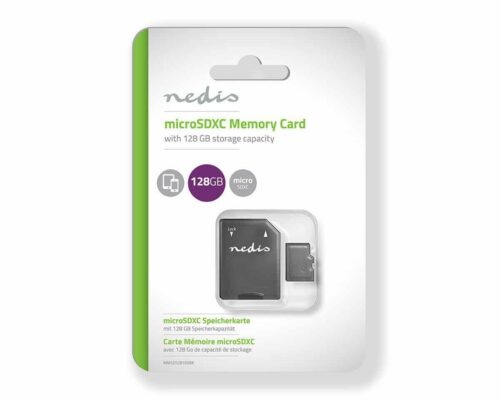 Nedis Muistikortti | microSDHC | 128 GB | Kirjoitusnopeus jopa 90 Mb/s | Luokka 10