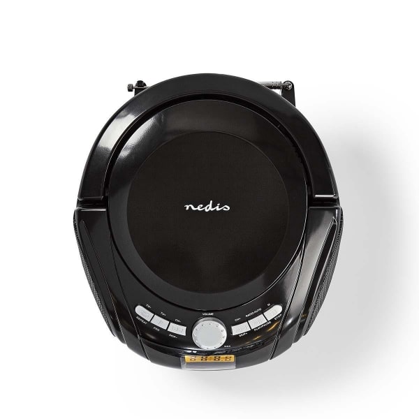 Nedis Boombox-soitin | 9 W | Bluetooth® | CD-Soitin/FM-Radio/USB/Aux | Musta