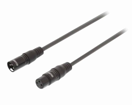 Sweex XLR Stereokaapeli XLR 3-Pin Uros – XLR 3-Pin Naaras 1.5 m Tummanharmaa