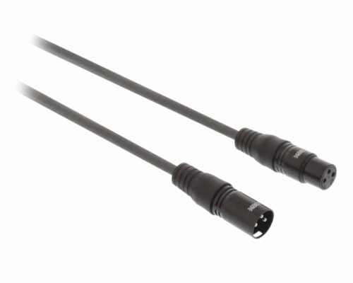 Sweex XLR Stereokaapeli XLR 3-Pin Uros – XLR 3-Pin Naaras 1.5 m Tummanharmaa