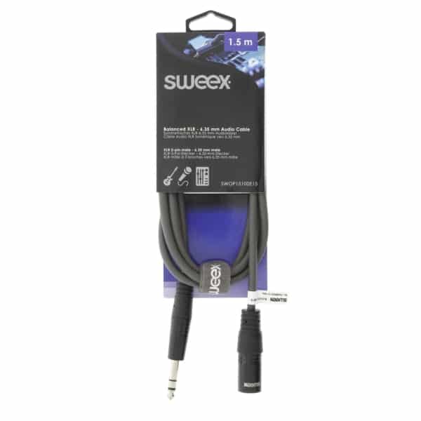 Sweex XLR Stereokaapeli XLR 3-Pin Uros - 6.35 mm Uros 1.5 m Tummanharmaa